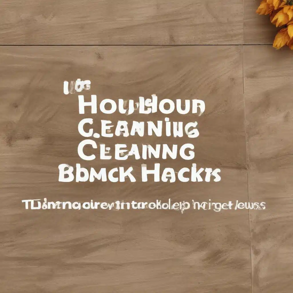 60 Unique and Engaging Blog Post Titles for the ‘Household Cleaning Hacks’ Category: